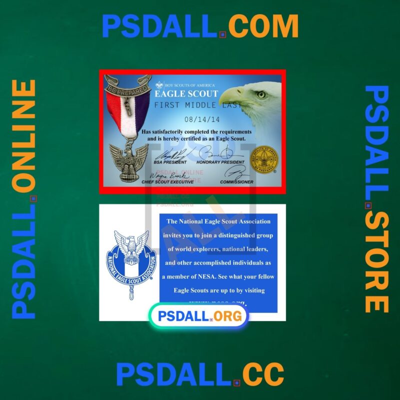 Eagle Scout Card PSD Template psdall.org